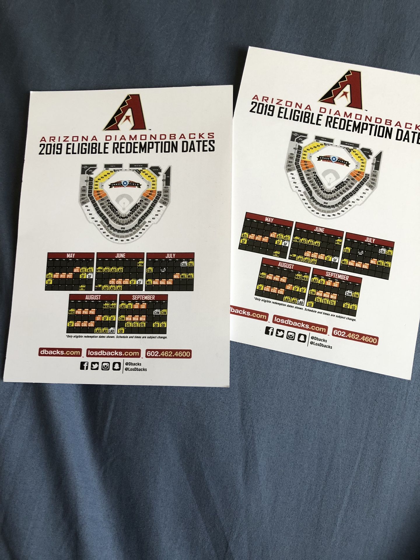 2 dbacks game vouchers