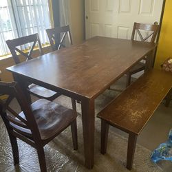 Selling a full wooden dining table set