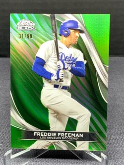 2024 Topps Chrome Black Freddie Freeman /99 Green Refractor