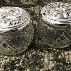 Vintage 1960s Avon Cold Cream Jar Cut Glass 