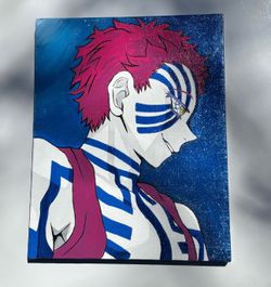Hand painted Akaza canvas painting