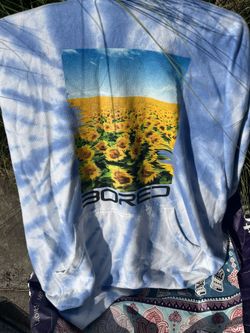 Woman Sunflower Tye Dye Hoodie Size M