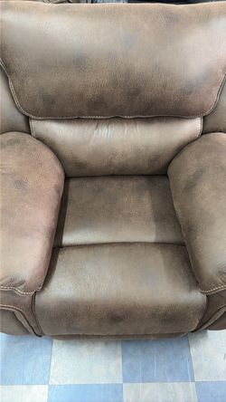 Brown Polished Microfiber Recliner Chair