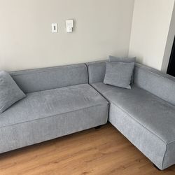 Beautiful Gray Sectional Couch - Great Condition