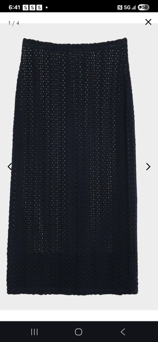 Vince woven knit midi skirt