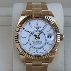 ROLEX 326938 SKY-DWELLER WATCH18K WHITE INDEX - T5353