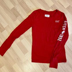 Authentic Abercrombie Red Cotton T Shirts 
