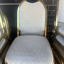 Gold Trim Cushion Chairs