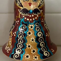 Russian Doll Hand-Painted Wooden Chime 5”