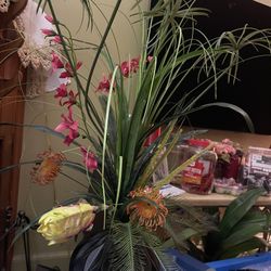 4.5 Foot Flower Arrangement With Black Pot