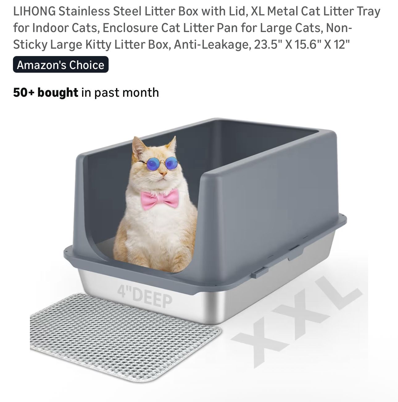 Stainless Steel Litter Box