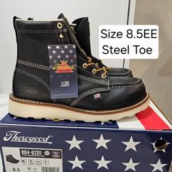 Thorogood Steel Toe Work Boots Size 8.5 
