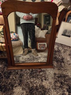Mirror in maple frame