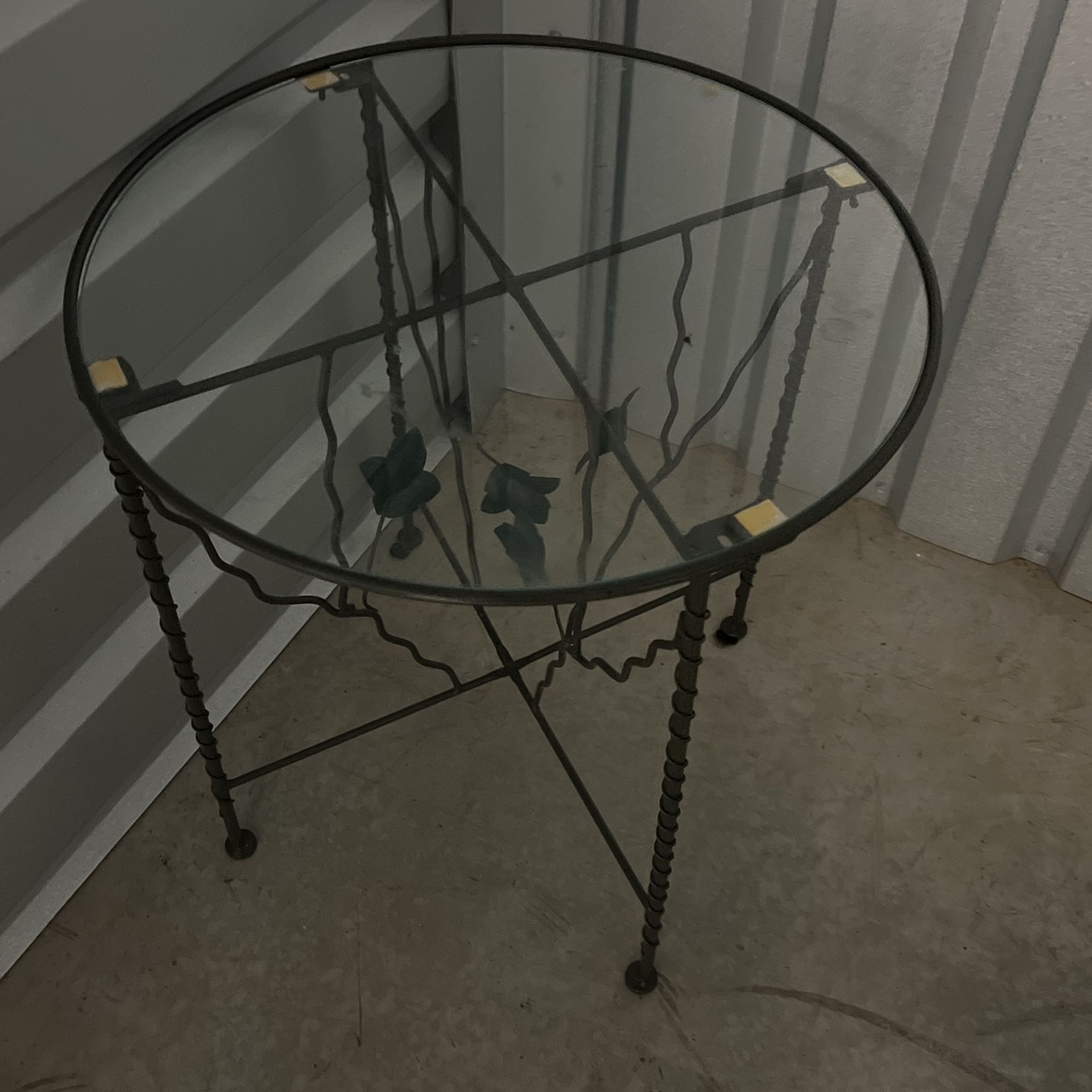 Small Glass End Table 