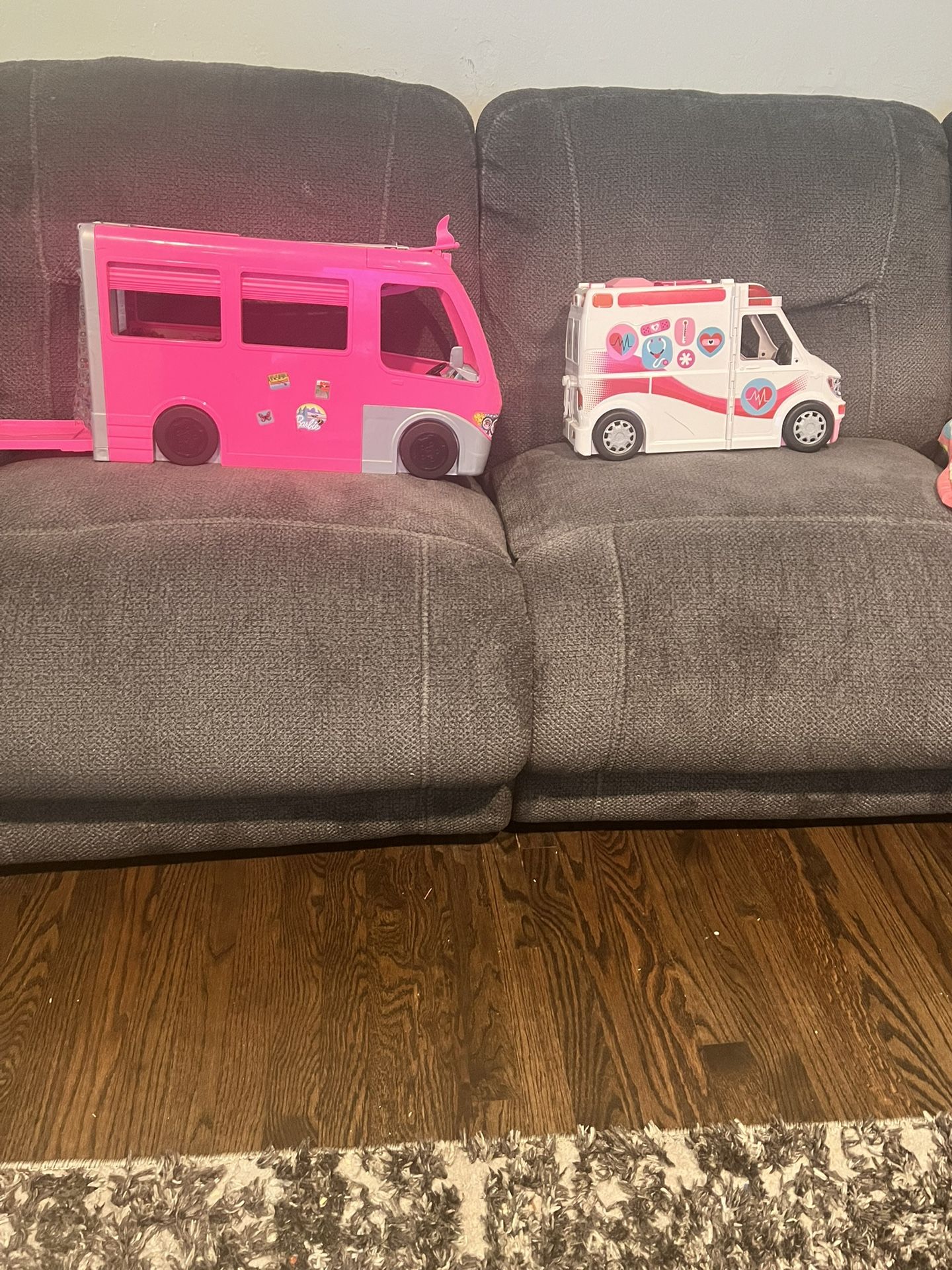 Barbie Camper and Ambulance $40 For Both..