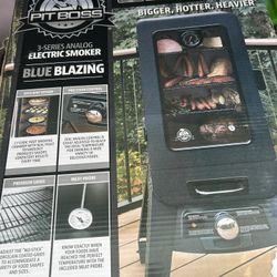 Pit Boss 3-SERIES ANALOG VERTICAL SMOKER, BLUE HAMMERTONE