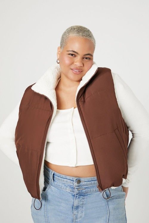 Forever 21 Puffer Vest Reversible