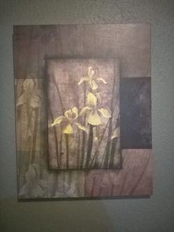 Floral canvas portrait