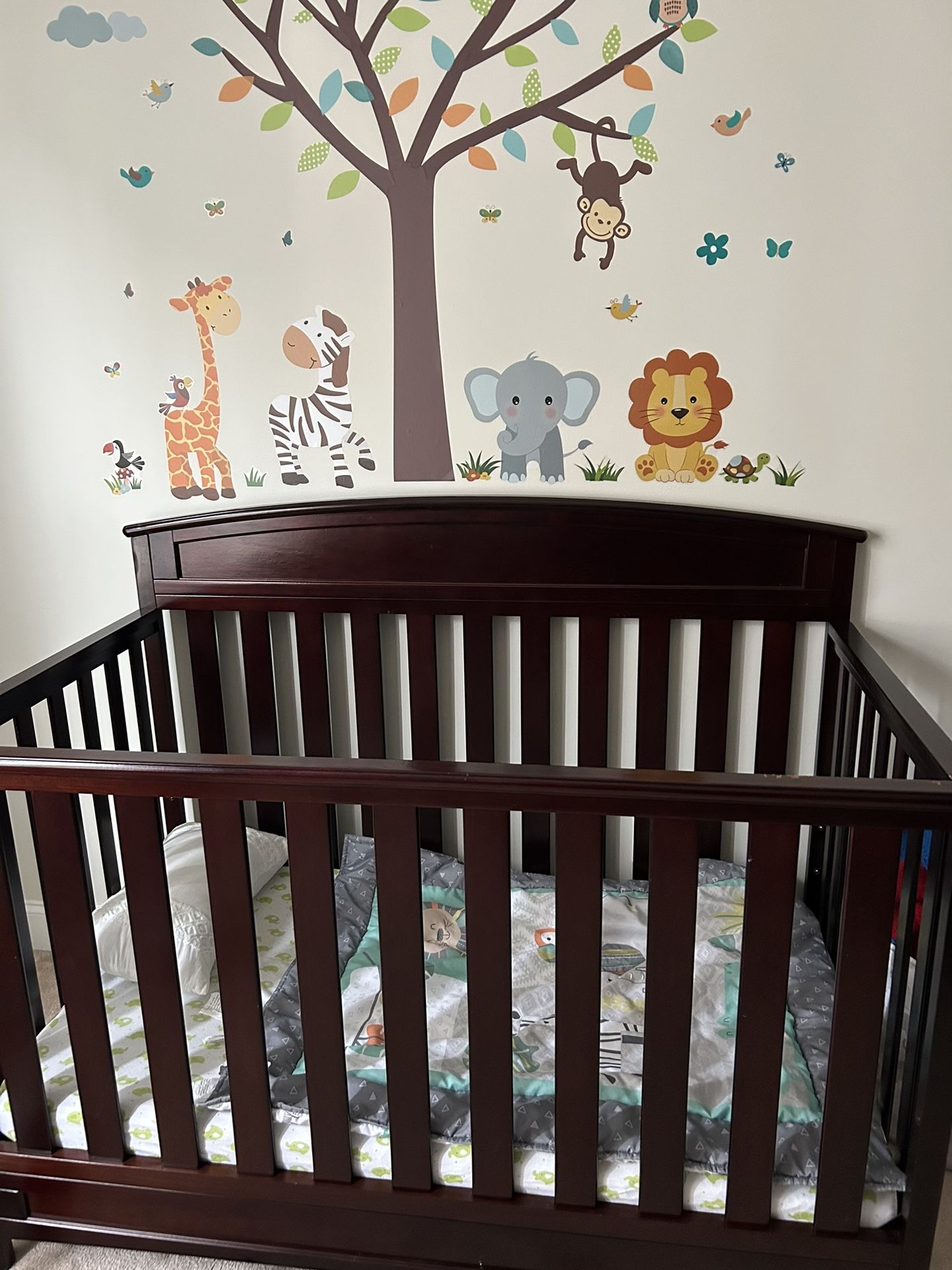 Crib Converted Toddler Bed With Mattress