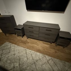 Ashley furniture Brymont Collection Complete Queen Set - Dark Grey color