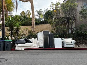 Free couch, small fridge and dryer