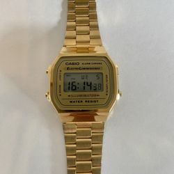 Casio Vintage Digital Gold‑Tone Watch A168WG‑9VT – Excellent Condition