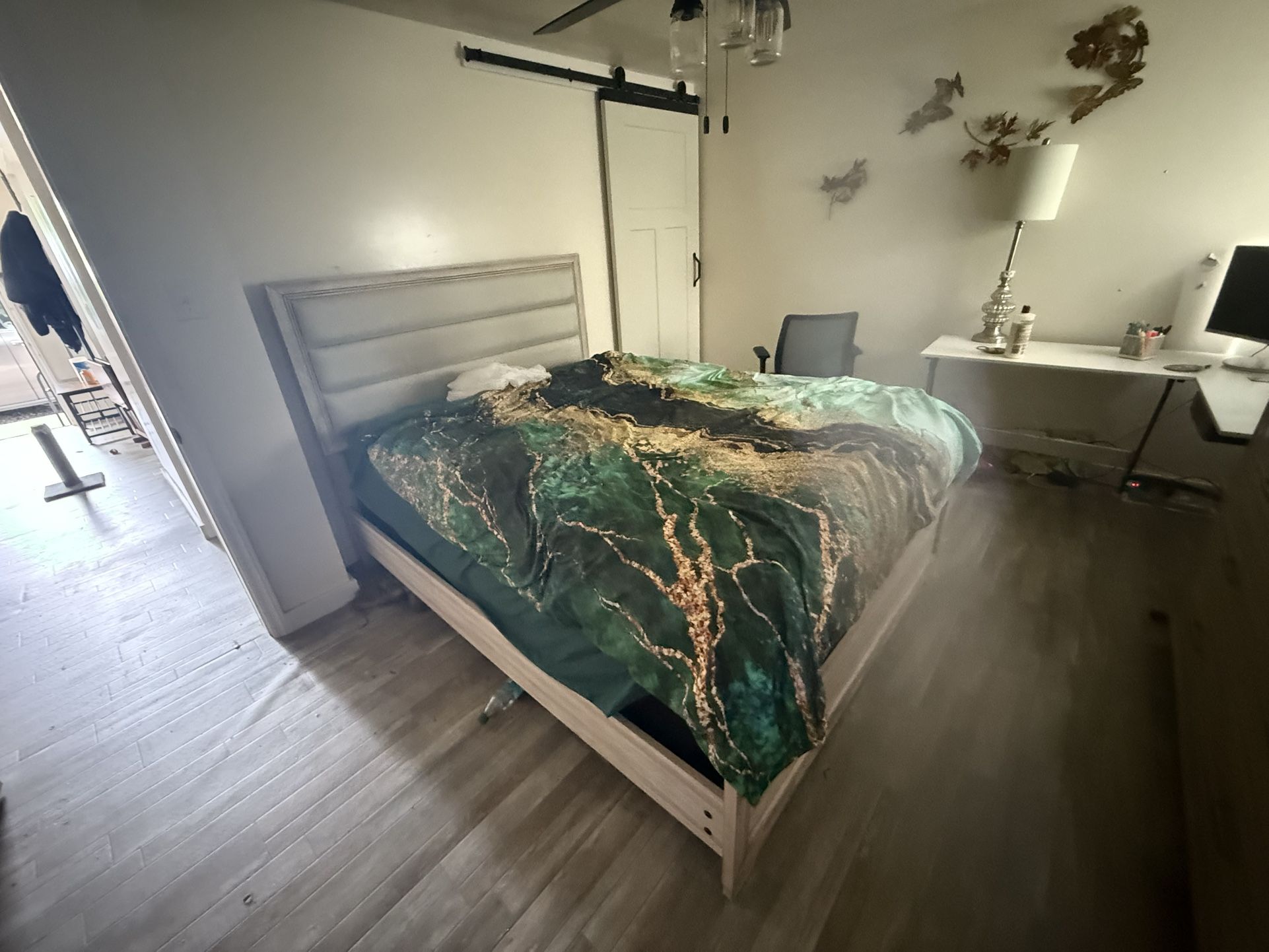 Bed Frame, Dresser And Mirror