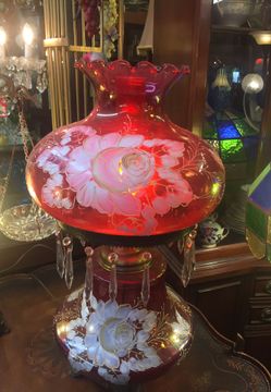 Antique gone with the wind lamp