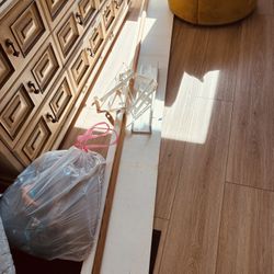 White Closet Shelf And Hanging Rod With Brackets