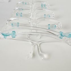 Pack of 5 Clear Face Shield Mask with Glasses for Protection Plastic Shield Eye Frame