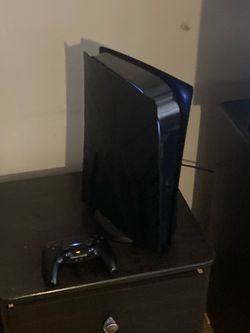 Sony PlayStation 5 Disc Version Base Model w/Black Panels & Black Controller & 4 Games