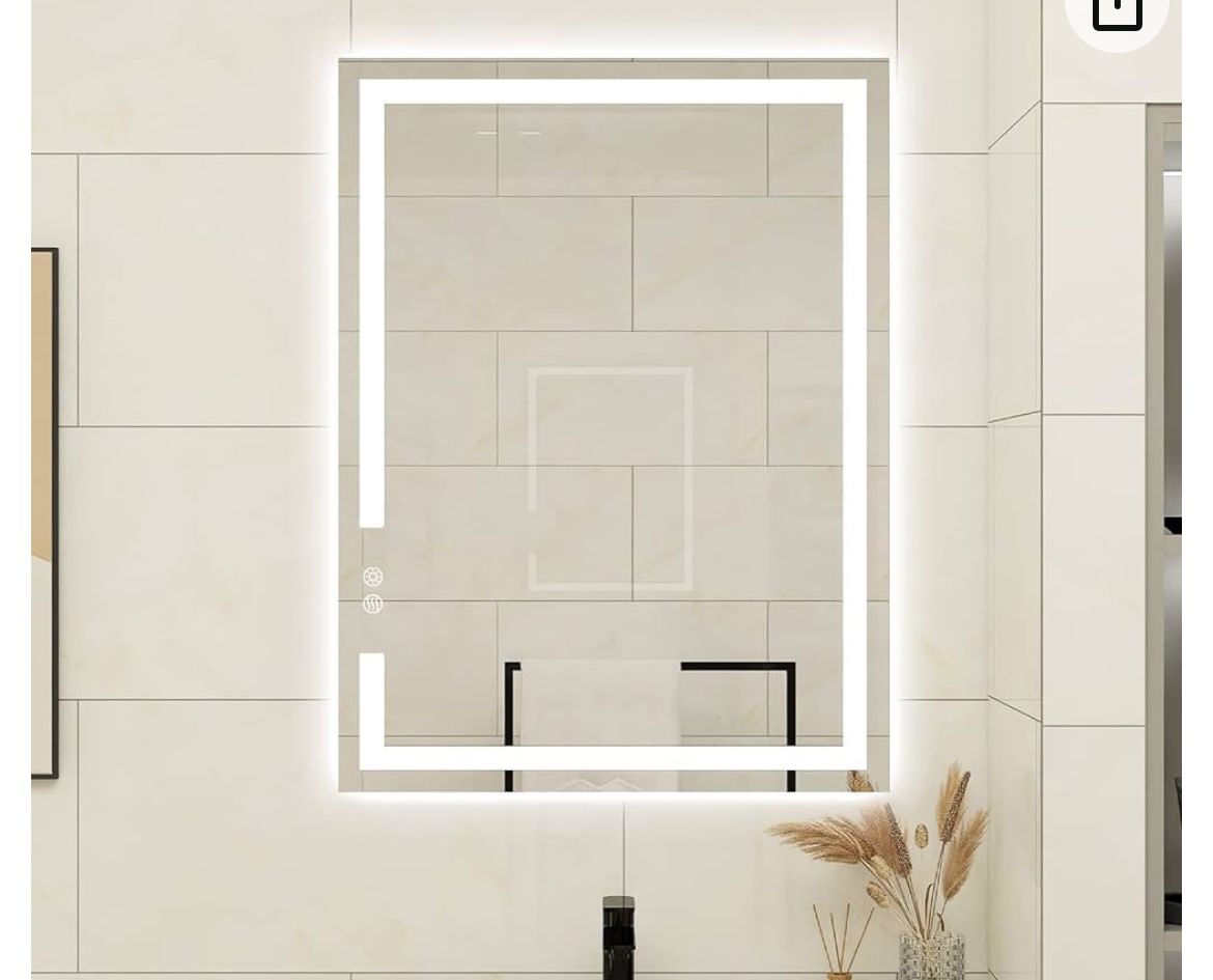 BuLife 28X20 Inch LED Bathroom Vanity Mirror