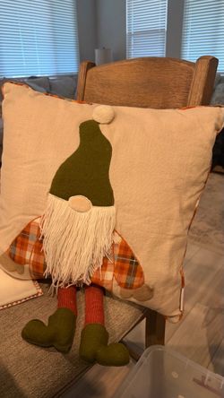 Gnome Decorative Throw Pillow with Dangling Legs