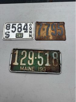Vintage license plates