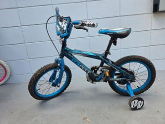 Dynacraft Invader 16-inch Kids BMX Bike by Dynacraft, Blue, Quick Assembly, Training Wheels, Ages 5-7 Years