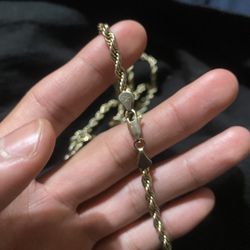 14 k italy gold plated rope