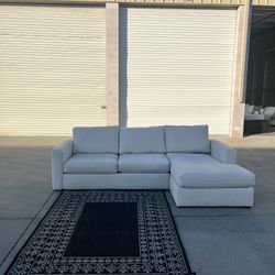 Living Spaces Araceli II Sectional w/ Right-Arm Facing Chaise - Sand Beige - 🚚 DELIVERY AVAILABLE 