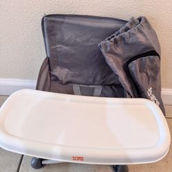 Tiny Marvels Portable Booster Seat, Foldable Baby High Chair 