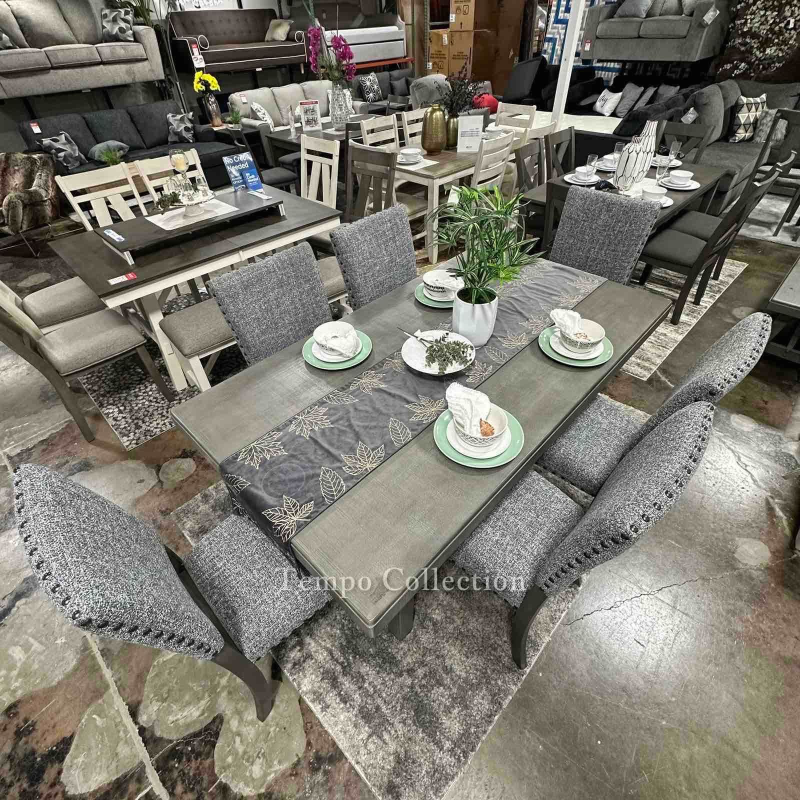 6-Pcs Dining Set, Gray Color, SKU#10F2480