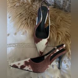 New Cow Print  Pumps 