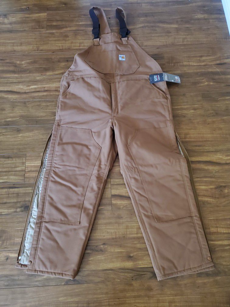 FLAME-RESISTANT QUICK DUCK® BIB OVERALL/QUILT-LINED
42x32  $100 OBO
