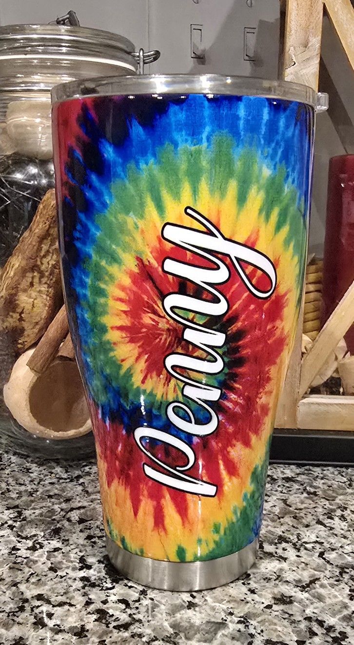 Tie Dyed Penny Insulated Tumbler 