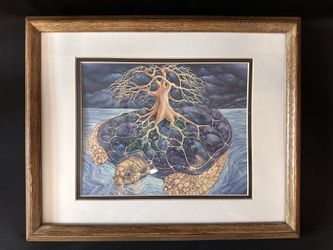 🖼️ Sea Life Turtle Tree Framed Art