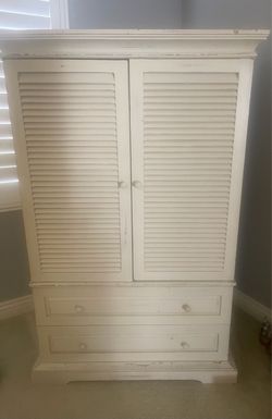 White Wood Armoire