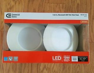 5 in. and 6 in. White Integrated LED Recessed Trim, 2700K (2-Pack)