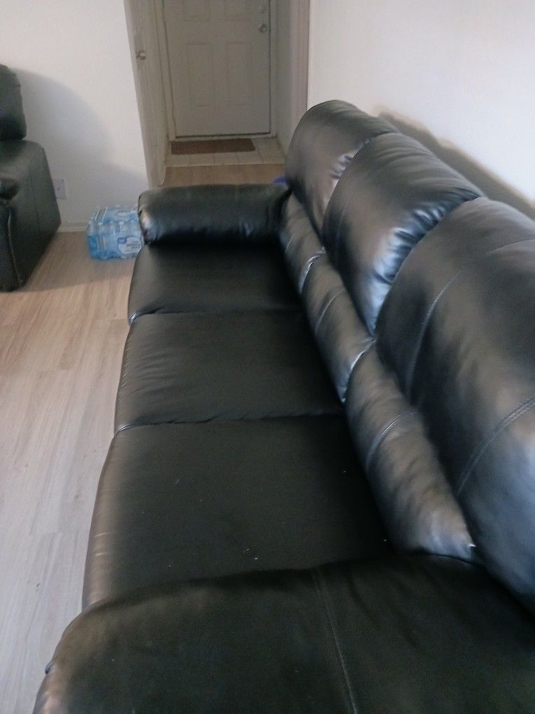 Black Couch and Loveseat