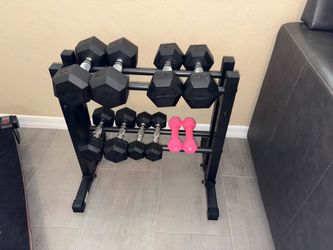 Dumbbell Set with Storage Rack