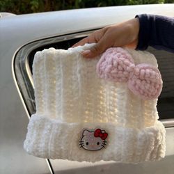 Hello Kitty Crochet Hat Handmade 