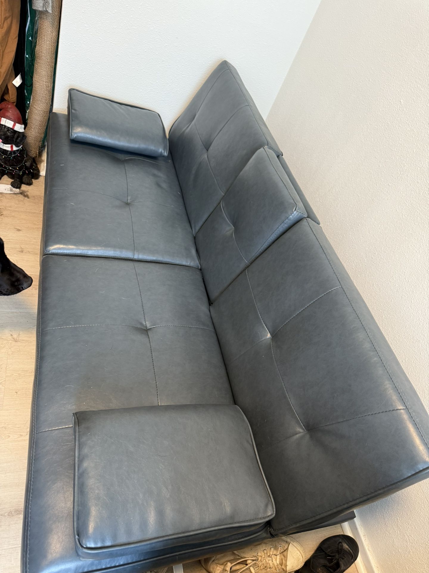 Futon - Blue Pleather
