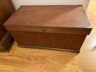 Wood Storage Box Trunk Vintage